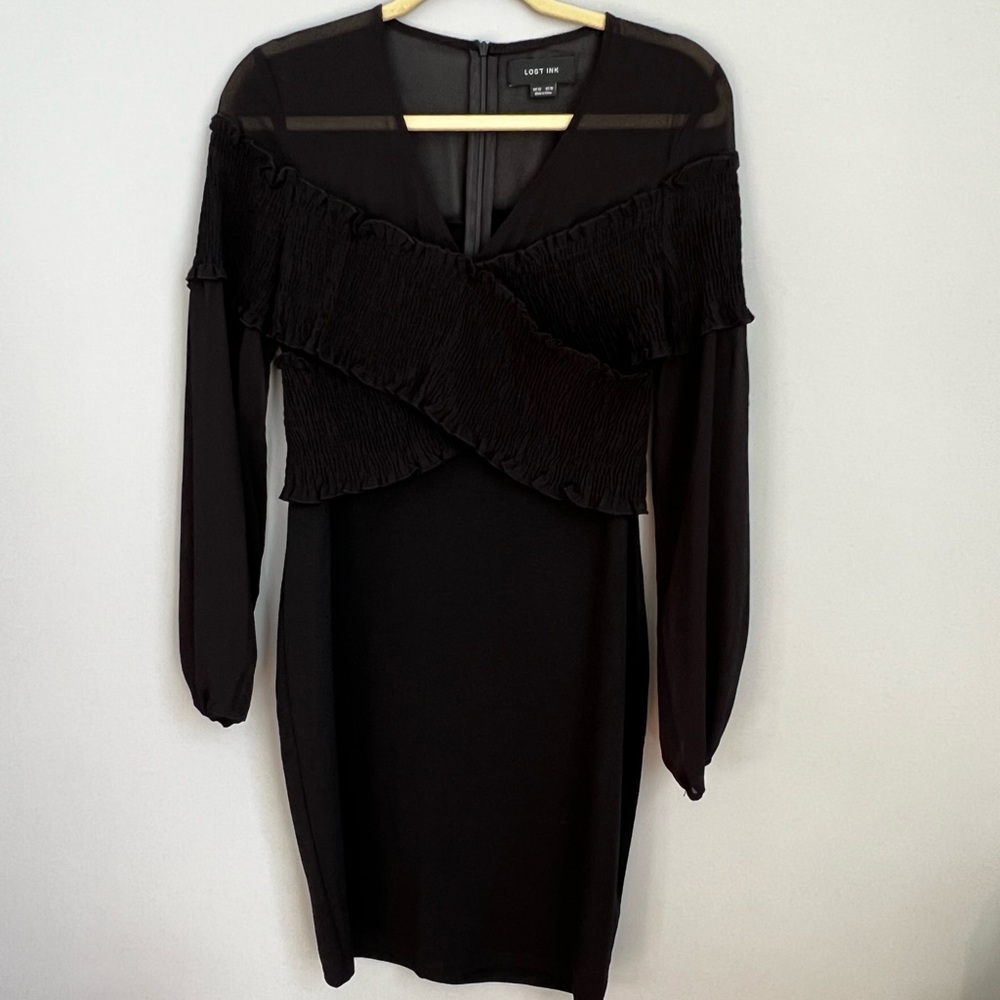 ASOS Lost Ink Black Dress